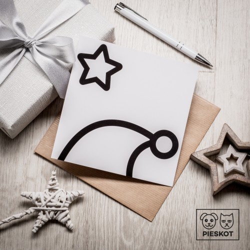 Santa in chimney kartka na 